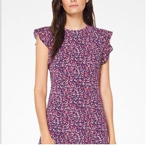 - Michael Michael Kors Floral Flounce Sleeve Dress Size 10